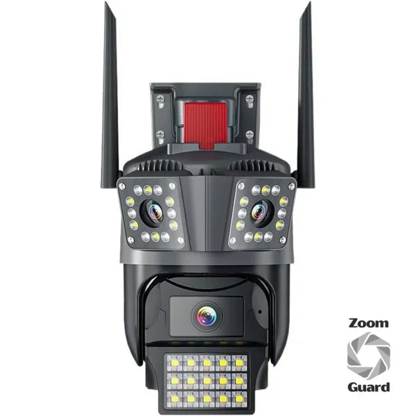 Cámara WiFi Triple Lente 360° con Alarma Inteligente